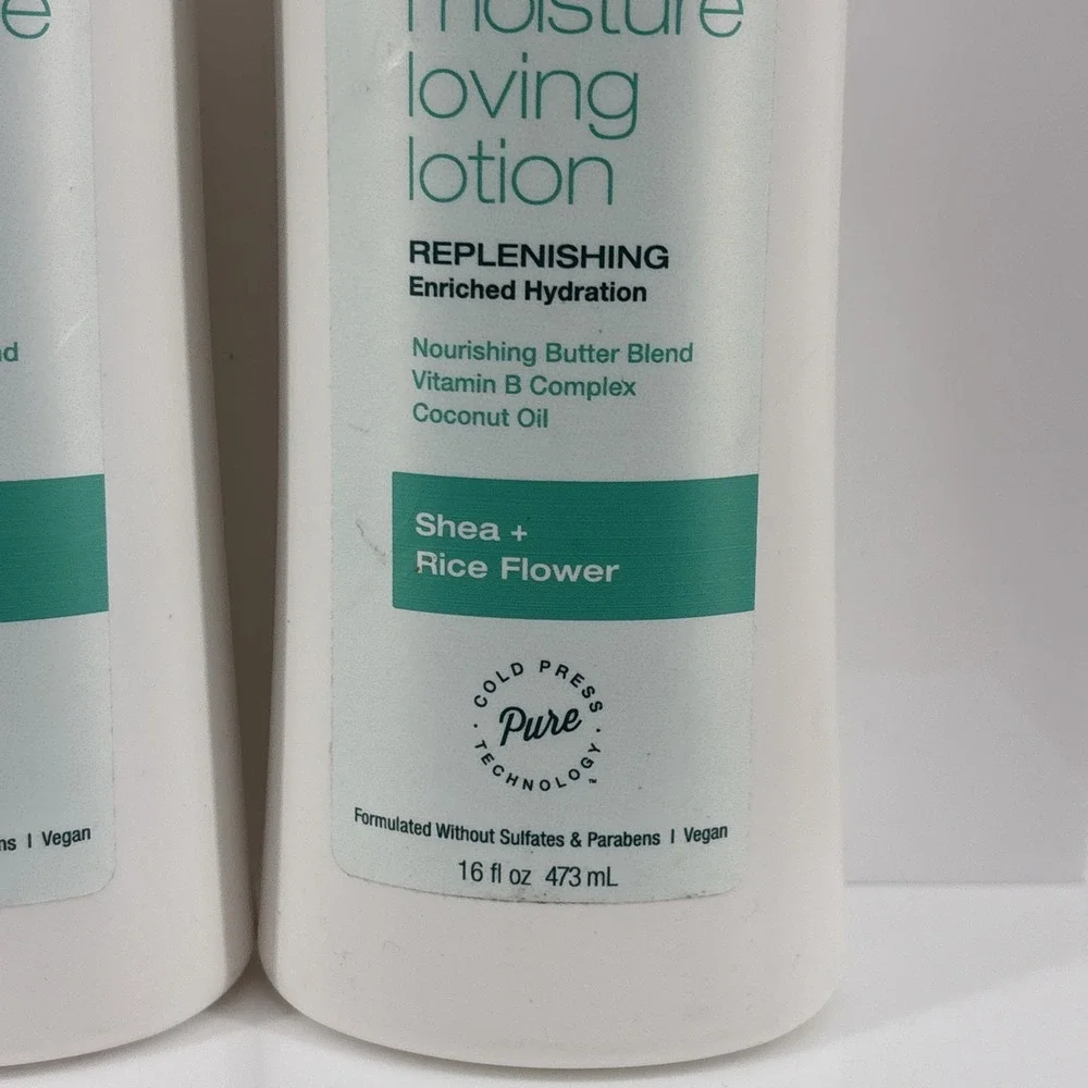 2 Raw Sugar Moisture Loving Replenishing Lotion Shea + Rice Flower Coconut Oil